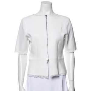 A.L.C. Rudin Frayed Edge Short Sleeve Crop Shirt